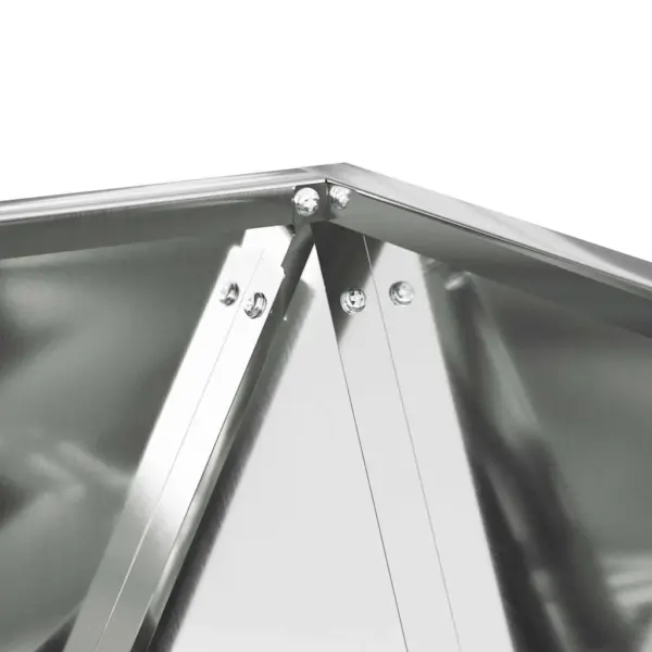 Tsinkterasest taimekastid välitingimustesse, 2 tk, hõbedased, 40 x 40 x 40 cm – 8