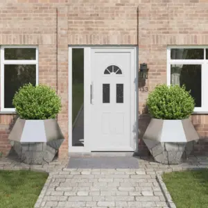 Hõbedased tsinkterasest taimekastid välitingimustesse, 2 tk, 100 x 100 x 80 cm