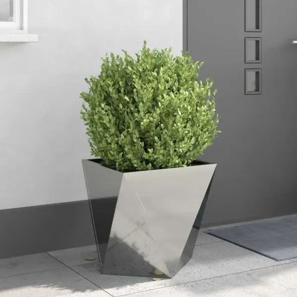 Hõbedased tsinkterasest taimekastid, 2 tk, 50 x 50 x 50 cm – 4