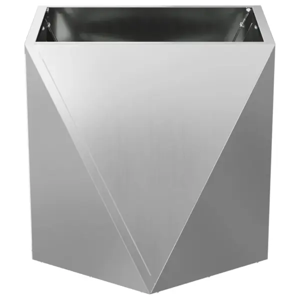 Hõbedased tsinkterasest taimekastid, 2 tk, 50 x 50 x 50 cm – 6