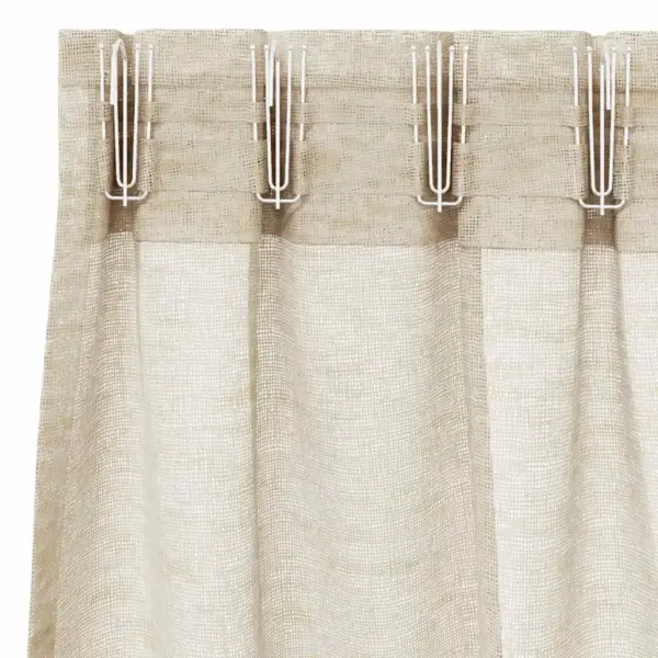 Tüllkardinad, 2 tk, liivakarva, 245 x 140 cm, polüester - 5