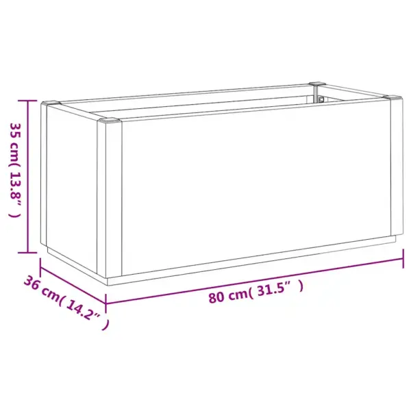 Tumehall aia taimekast, PP, 80 l, 80 x 36 x 35 cm – 10