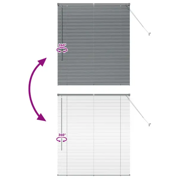 Alumiiniumist Veneetsia ruloo, tumehall, 130 x 110 cm – 12