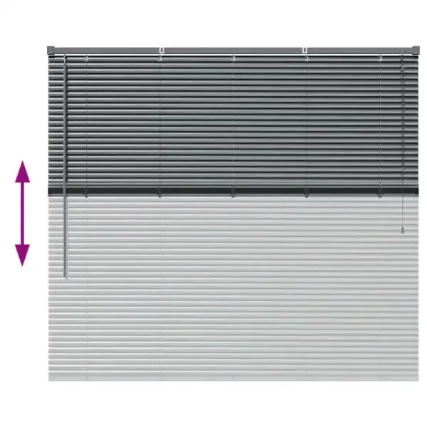 Alumiiniumist Veneetsia ruloo, tumehall, 130 x 145 cm - 12