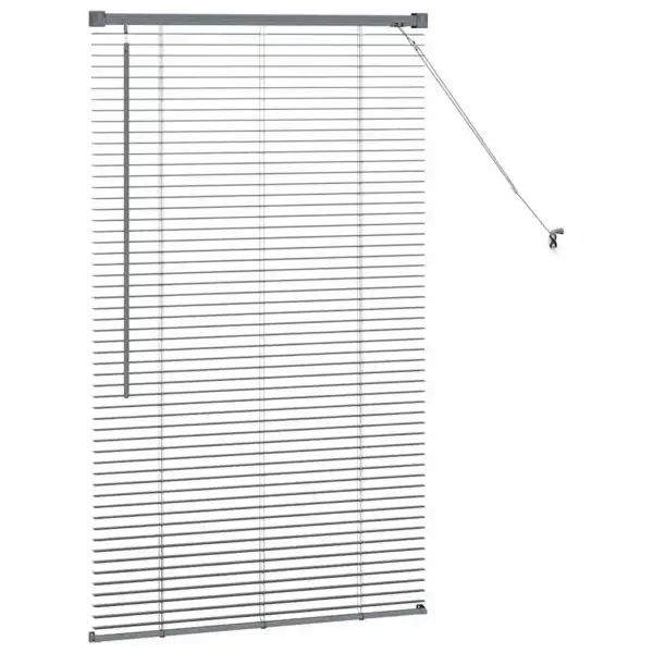 Alumiiniumist Veneetsia ruloo valgust ja privaatsust reguleeriv, tumehall, 130 x 75 cm – 6