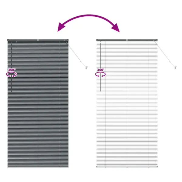Alumiiniumist Veneetsia ruloo, tumehall, 220 x 105 cm - 11