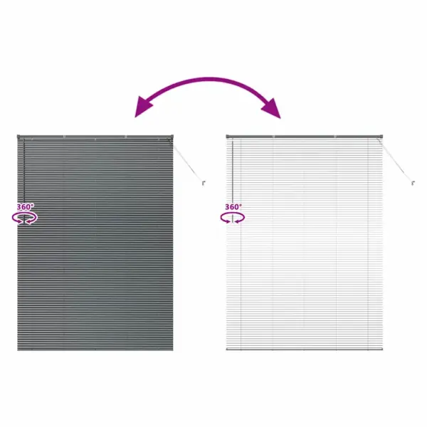 Alumiiniumist Veneetsia ruloo, tumehall, 220 x 155 cm – 11