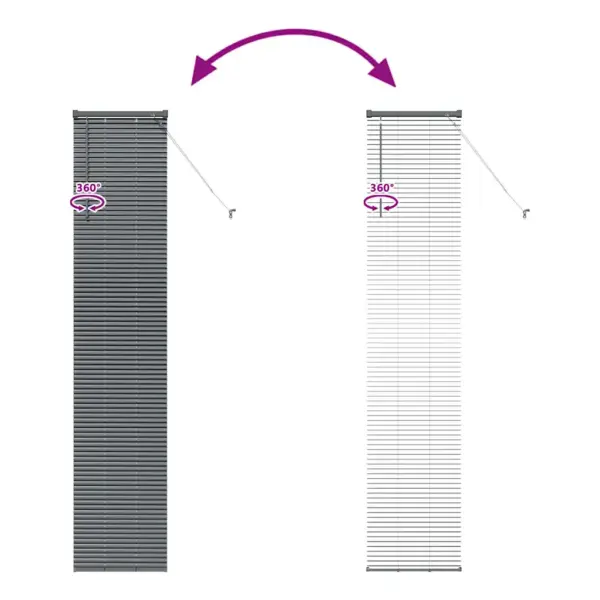 Alumiiniumist Veneetsia ruloo, tumehall, 220 x 40 cm – 11