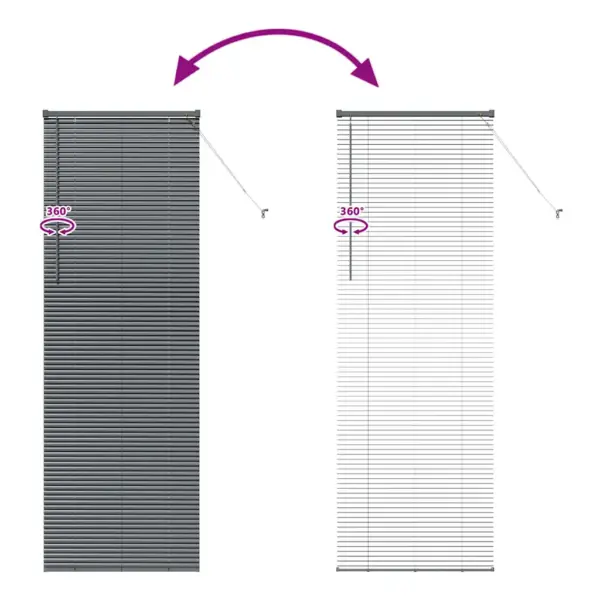 Alumiiniumist Veneetsia ruloo, tumehall, 220 x 75 cm - 11