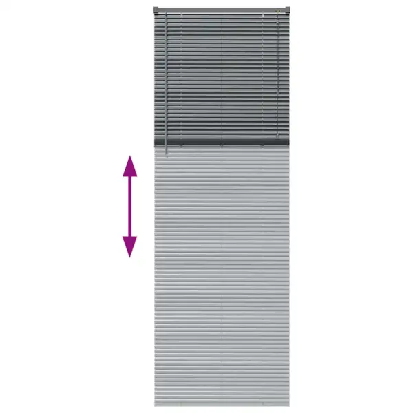 Alumiiniumist Veneetsia ruloo, tumehall, 220 x 80 cm, aknaraami sisse paigaldatav – 12