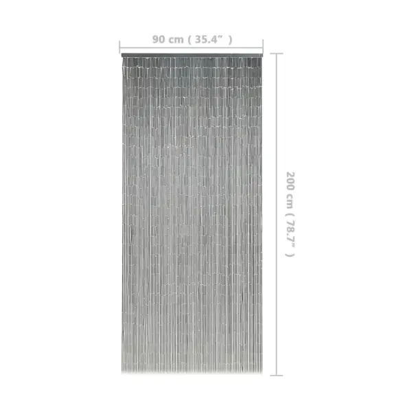Putukavastane bambusest uksekardin, tumehall, 90 x 200 cm – 6