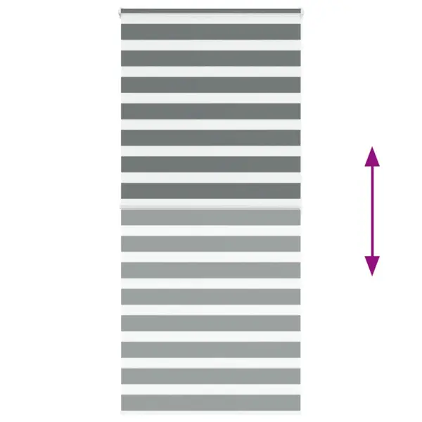 Päev-öö sebraruloo, tumehall, 115 x 200 cm, 100% polüester, alumiiniumsiiniga – 5