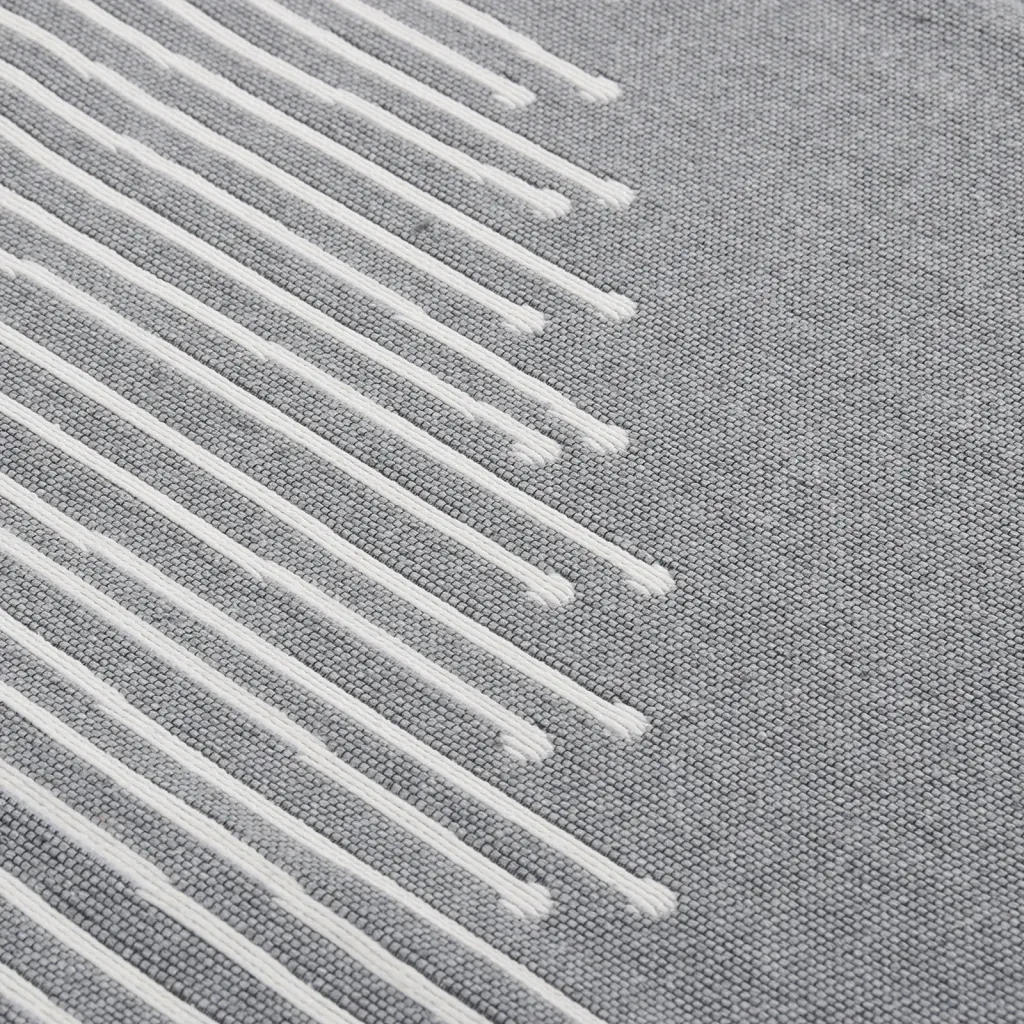 Masinpestav tumehall puuvillavaip, mõlemalt poolt kasutatav, 160 x 230 cm