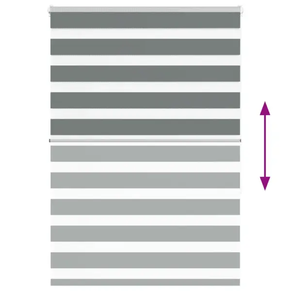 Tumehall sebra ruloo kettmehhanismiga, 110 x 150 cm, 100% polüester, alumiinium ülemise siiniga – 5