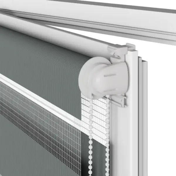 Tumehall sebra ruloo kettmehhanismiga, 115 x 150 cm, 100% polüester, alumiiniumsiiniga – 11