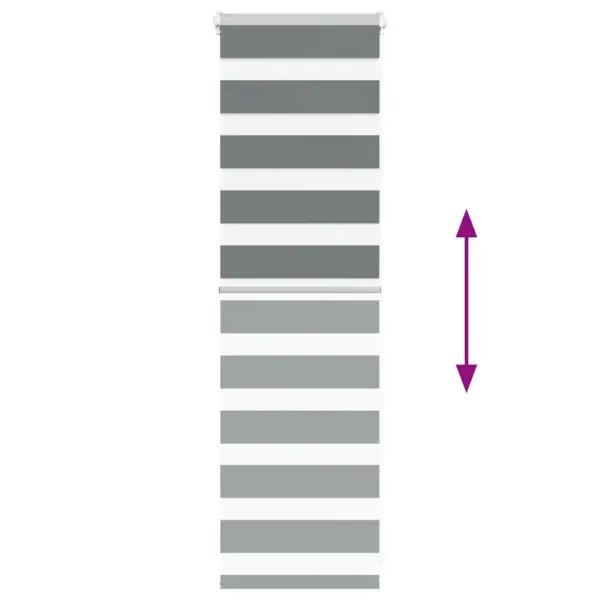 Triibuline sebra ruloo kettmehhanismiga, tumehall, 50 x 100 cm, 100% polüester, alumiiniumsiiniga – 5