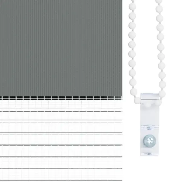 Triibuline sebra ruloo kettmehhanismiga, tumehall, 50 x 100 cm, 100% polüester, alumiiniumsiiniga – 9