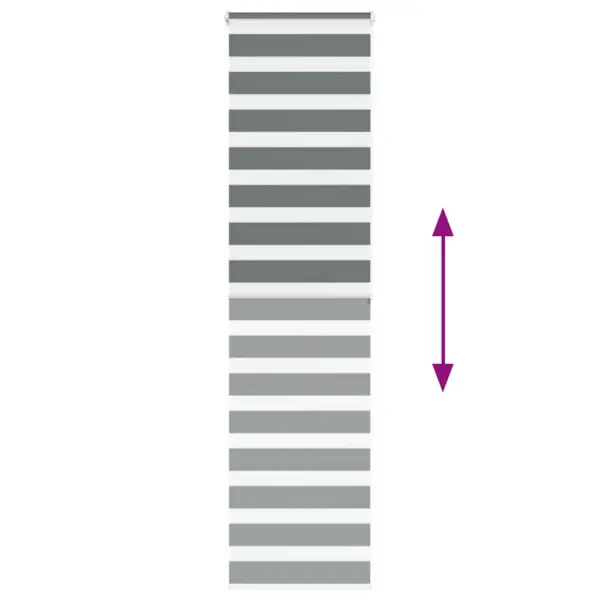 Tumehall sebra ruloo privaatsuse ja valguse reguleerimiseks, 55 x 200 cm, polüester – 5