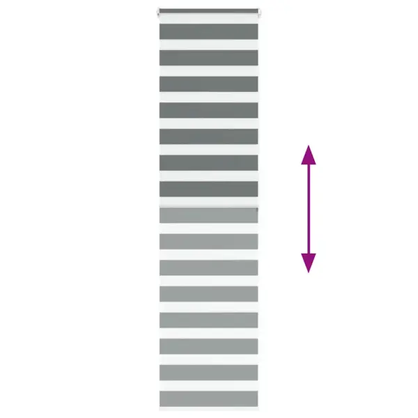 Tumehall sebra ruloo privaatsuse ja valguse reguleerimiseks, 65 x 200 cm, kanga laius 60,9 cm, 100% polüester – 5