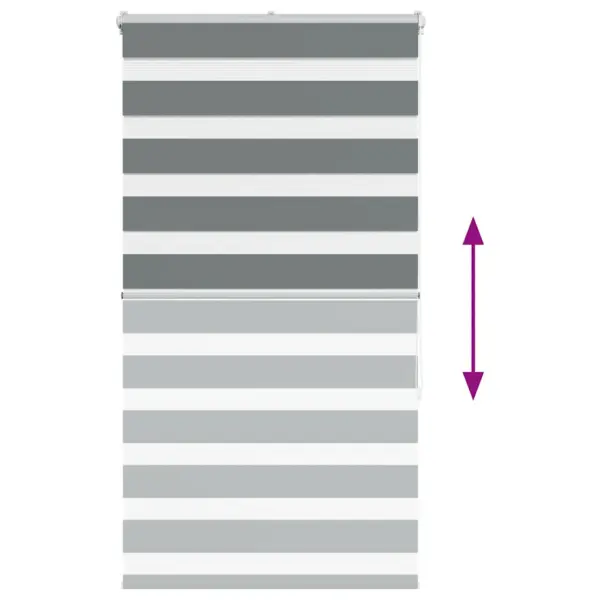 Tumehall triibuline sebra ruloo, 80 x 150 cm, 100% polüester – 5