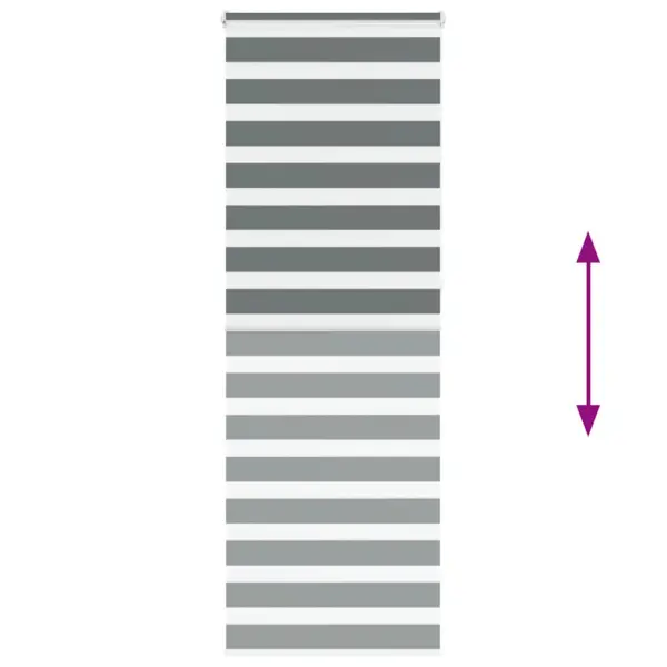 Triibuline sebra ruloo privaatsuseks, tumehall, 85 x 230 cm, 100% polüester – 5