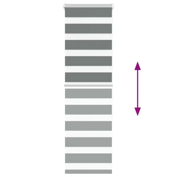 Tumehall sebra ruloo päev ja öö, 40 x 150 cm, 100% polüester, alumiiniumsiiniga – 5