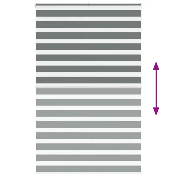 Tumehall sebraruloo 150 x 200 cm, 100% polüster, alumiiniumsiiniga – 5