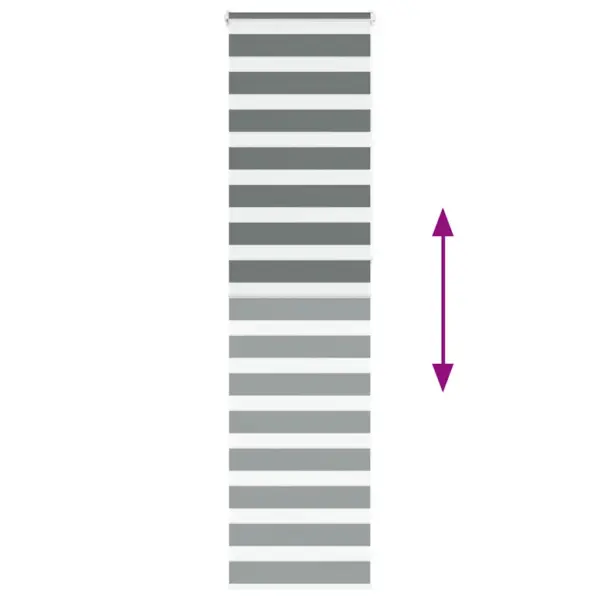 Tumehall sebraruloo privaatsuse ja valguse reguleerimiseks, 60 x 230 cm, 100% polüester – 5