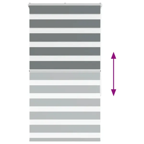 Tumehall triibuline sebraruloo, 90 x 150 cm, kanga laius 85,9 cm, 100% polüester – 5