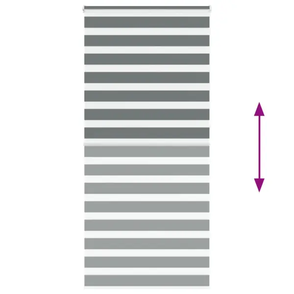 Tumehall sebraruloo kettmehhanismiga, 95 x 230 cm, 100% polüester, alumiiniumsiin – 5