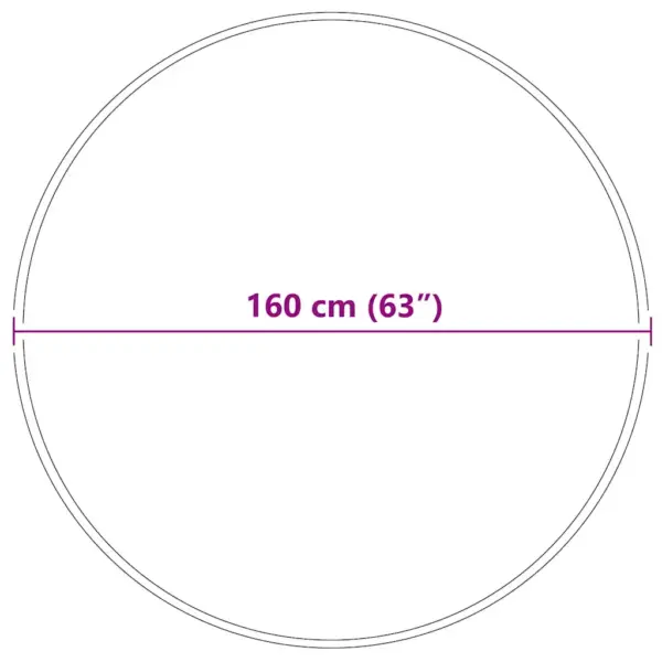 Libisemisvastane shaggy vaip, ümmargune, tumehall polüpropüleen, 160 x 160 cm – 8