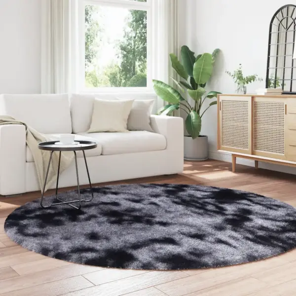 Kõrge narmaga ümmargune Shaggy vaip NAVARRA, tumehall, 200 x 200 cm – 3