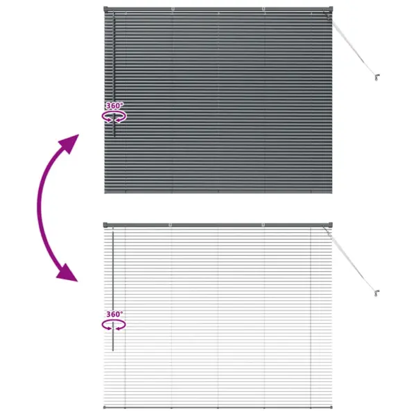 Tumehall alumiiniumist Veneetsia ruloo 130 x 155 cm – 11
