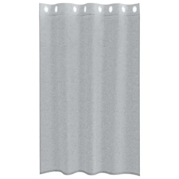 Poolläbipaistev voile kardinakomplekt, 2 tk, tumehall, polüester, 175 x 140 cm – 4
