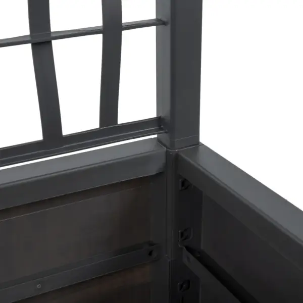 Võrega taimekast ronitaimedele, tumehall PP, 80 x 36 x 140 cm, 80 l – 6