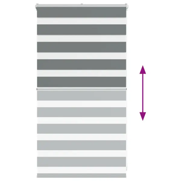 Triibuline zebra ruloo, tumehall, 80 x 100 cm, 100% polüester – 5