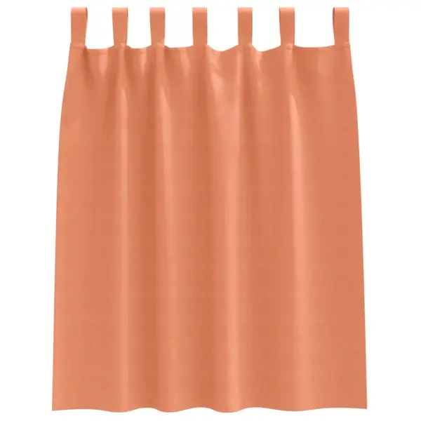 Tumendavad kardinad aasadega, 2 tk, terrakota polüester, 140 x 140 cm – 4