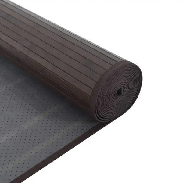 Bambusvaip libisemiskindla tagusega, tumepruun, 60 x 500 cm – 5