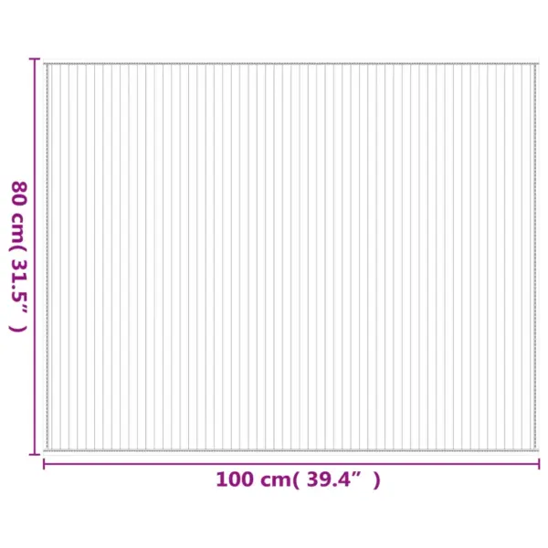 Ristkülikukujuline bambusvaip, tumepruun, 80 x 100 cm – 8