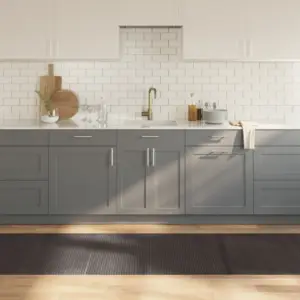 Ristkülikukujuline bambusvaip libisemiskindla tagaküljega, tumepruun, 80 x 300 cm