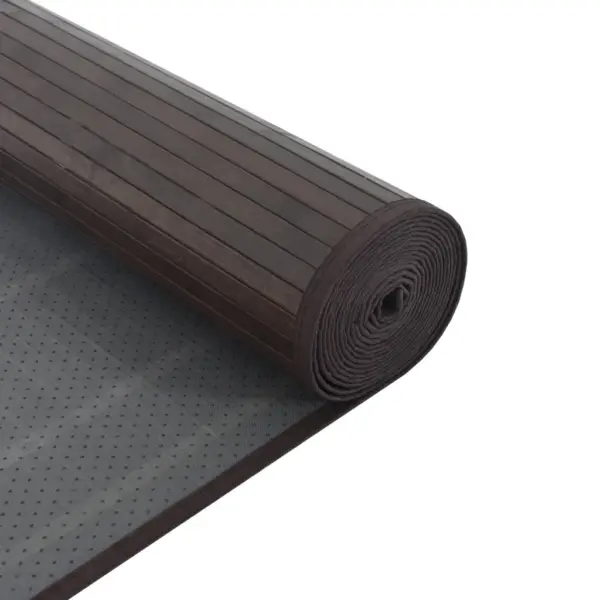 Ristkülikukujuline bambusvaip, tumepruun, libisemiskindla põhjaga, 70 x 500 cm – 5