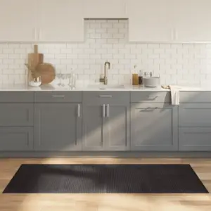 Ristkülikukujuline bambusvaip libisemiskindla tagusega, tumepruun, 80 x 200 cm