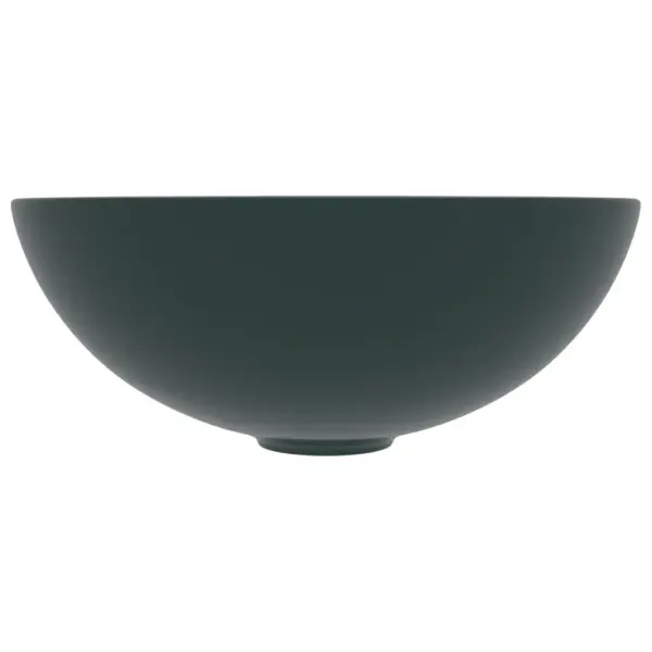 Ümmargune keraamiline vannitoavalamu kapi peale, tumeroheline, 280 x 100 mm – 3