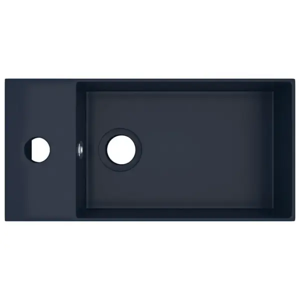 Keraamiline vannitoavalamu ülevooluavaga, tumesinine, kapi peale, 480 x 250 mm – 4