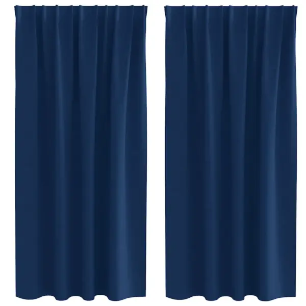 Pimendava efektiga kardinad rõngastega, tumesinine, 175 x 140 cm, 2 tk – 2