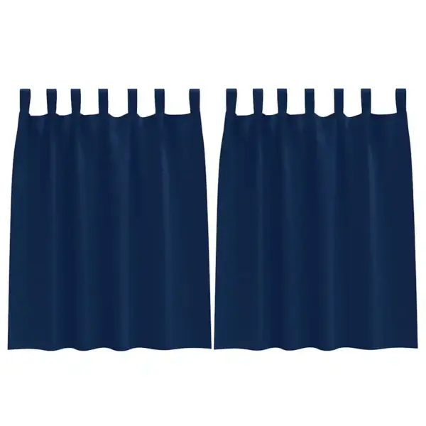 Pimendavad kardinad rõngastega, 2 tk, tumesinine, 140 x 140 cm - 2