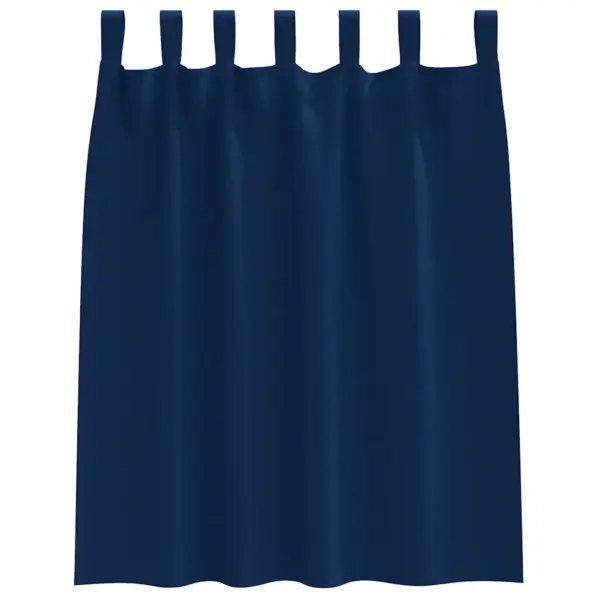 Pimendavad kardinad rõngastega, 2 tk, tumesinine, 140 x 140 cm - 4