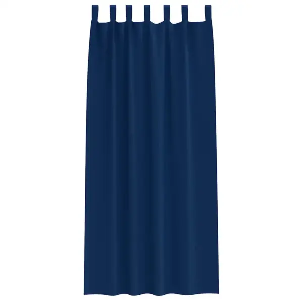 Tumesinised pimendavad kardinad aasadega, 2 tk, 260 x 140 cm, polüester – 4