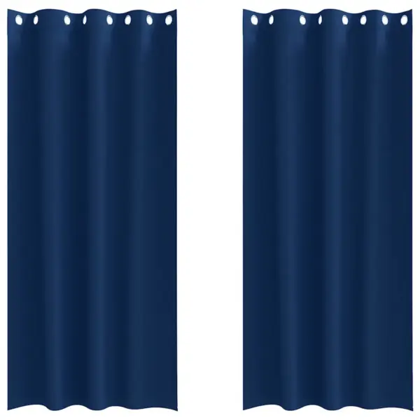 Pimendavad rõngaskardinad, 2 tk, tumesinine polüester, 225 x 140 cm - 2