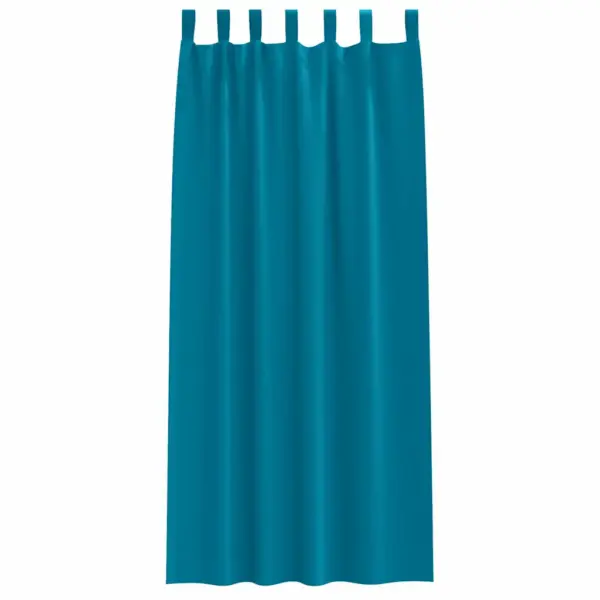 Türkiissinised pimendavad kardinad rõngastega, 2 tk, 245 x 140 cm, polüester – 4